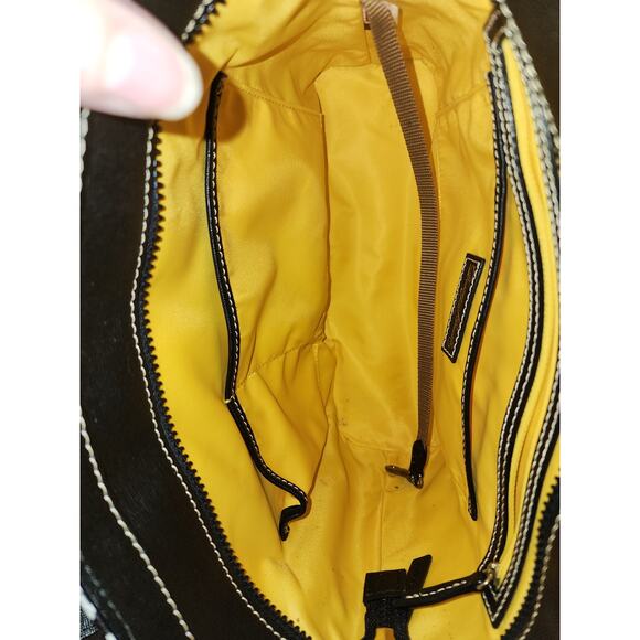 DOONEY & BOURKE Geometric Women’s Handbag, coated canvas & Leather black & white - Picture 4 of 9